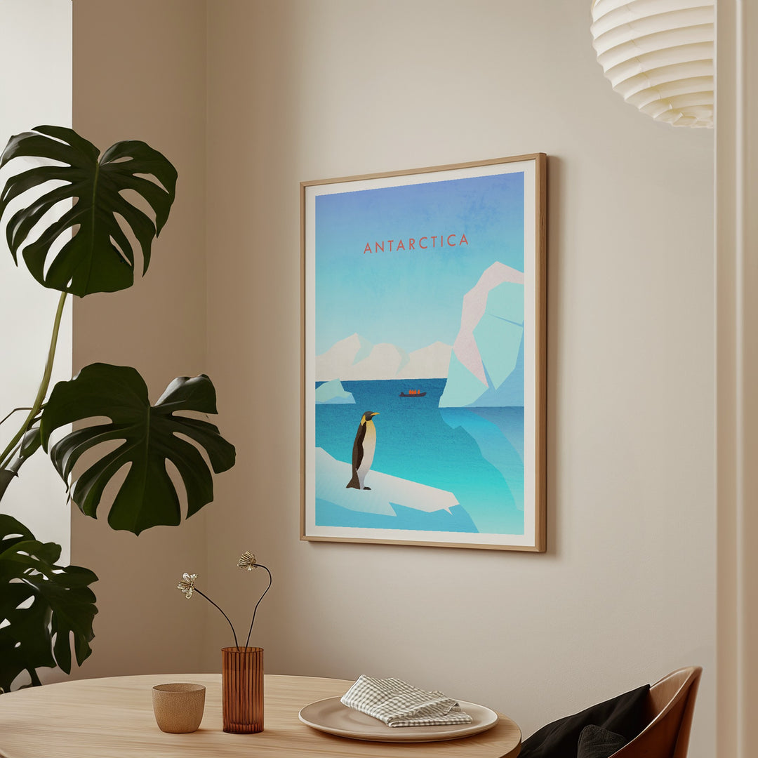 Antarctica Minimal Travel Poster