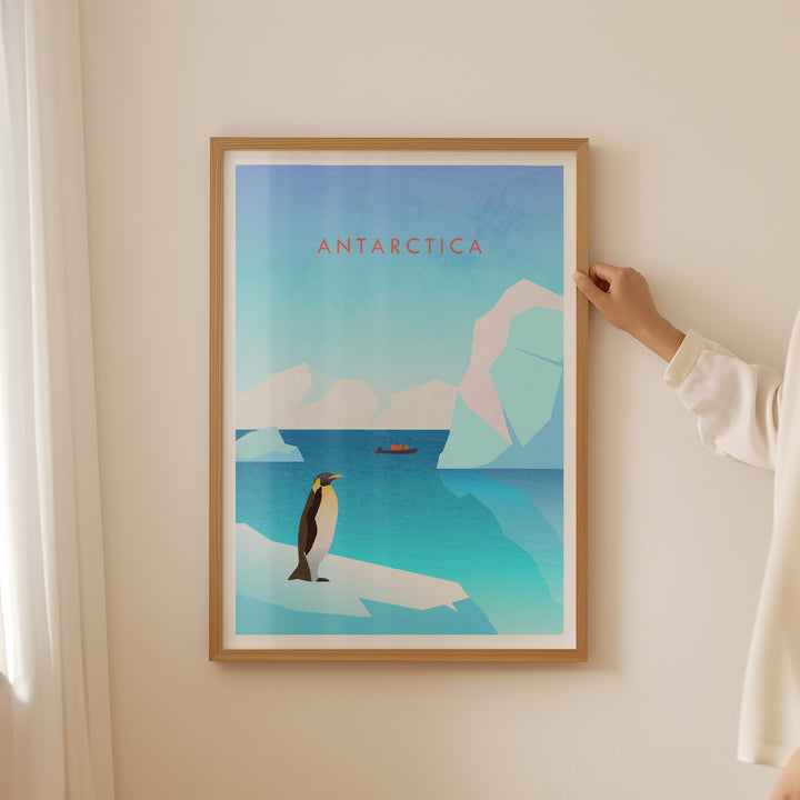Antarctica Minimal Travel Poster