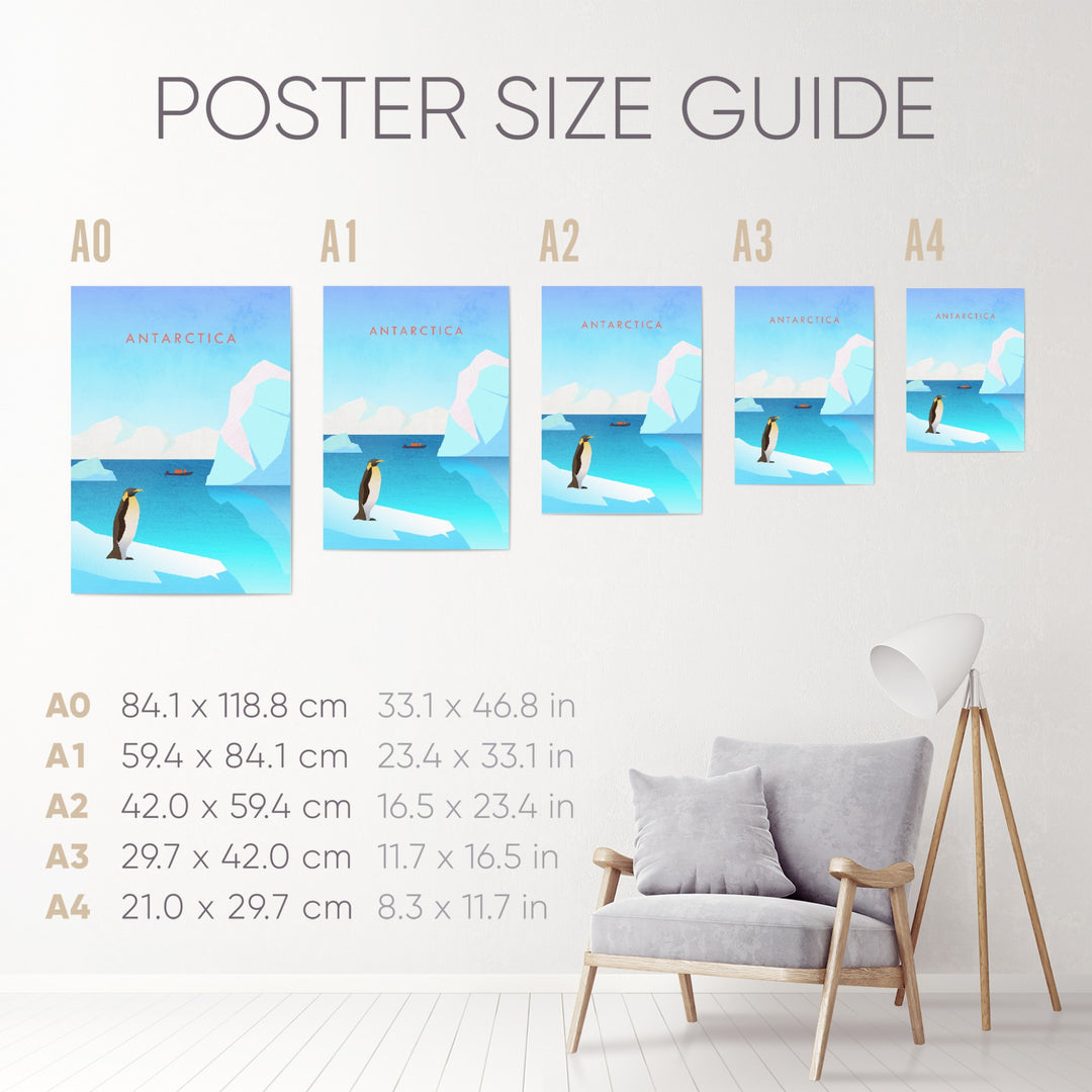 Antarctica Minimal Travel Poster