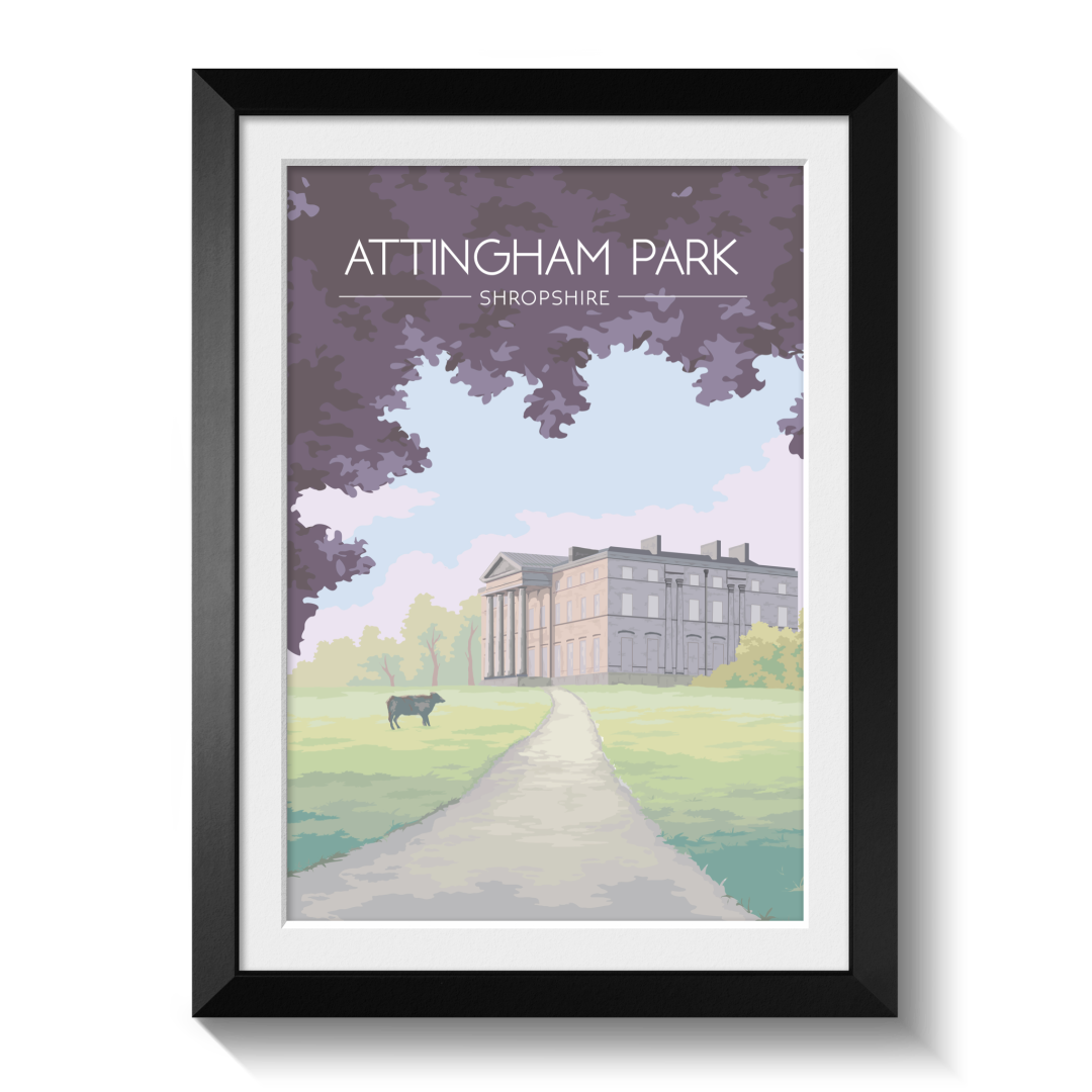 Attingham Park Shropshire Travel Poster