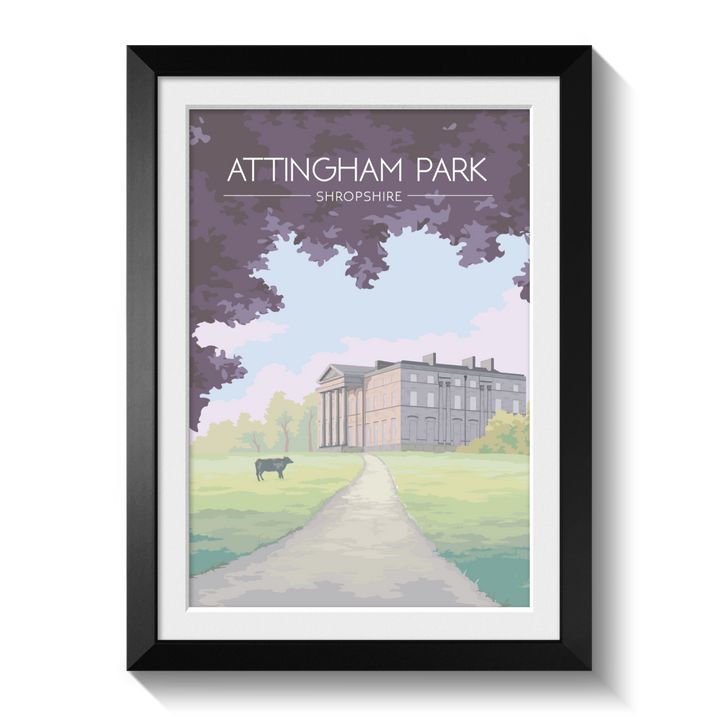 Attingham Park Shropshire Travel Poster
