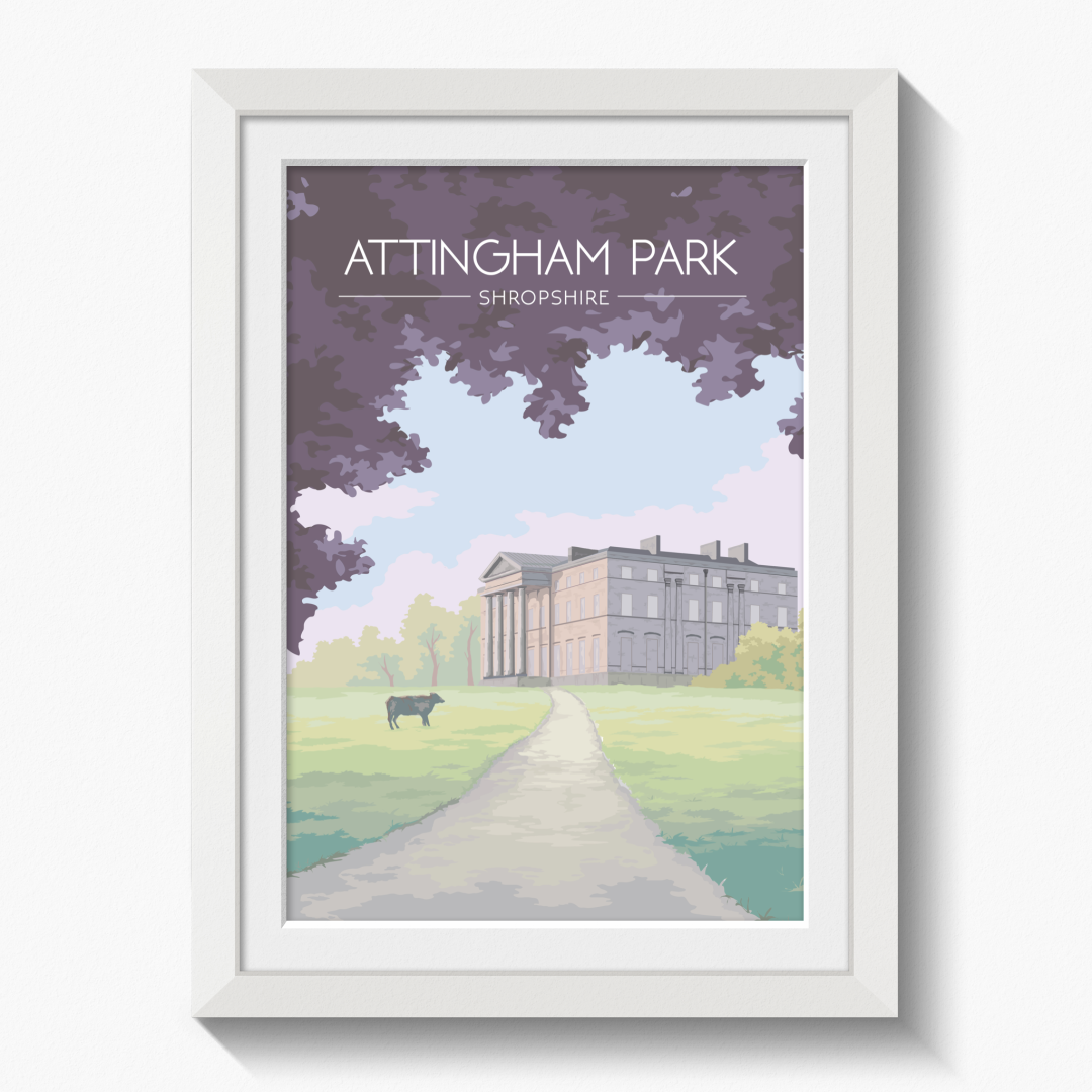 Attingham Park Shropshire Travel Poster