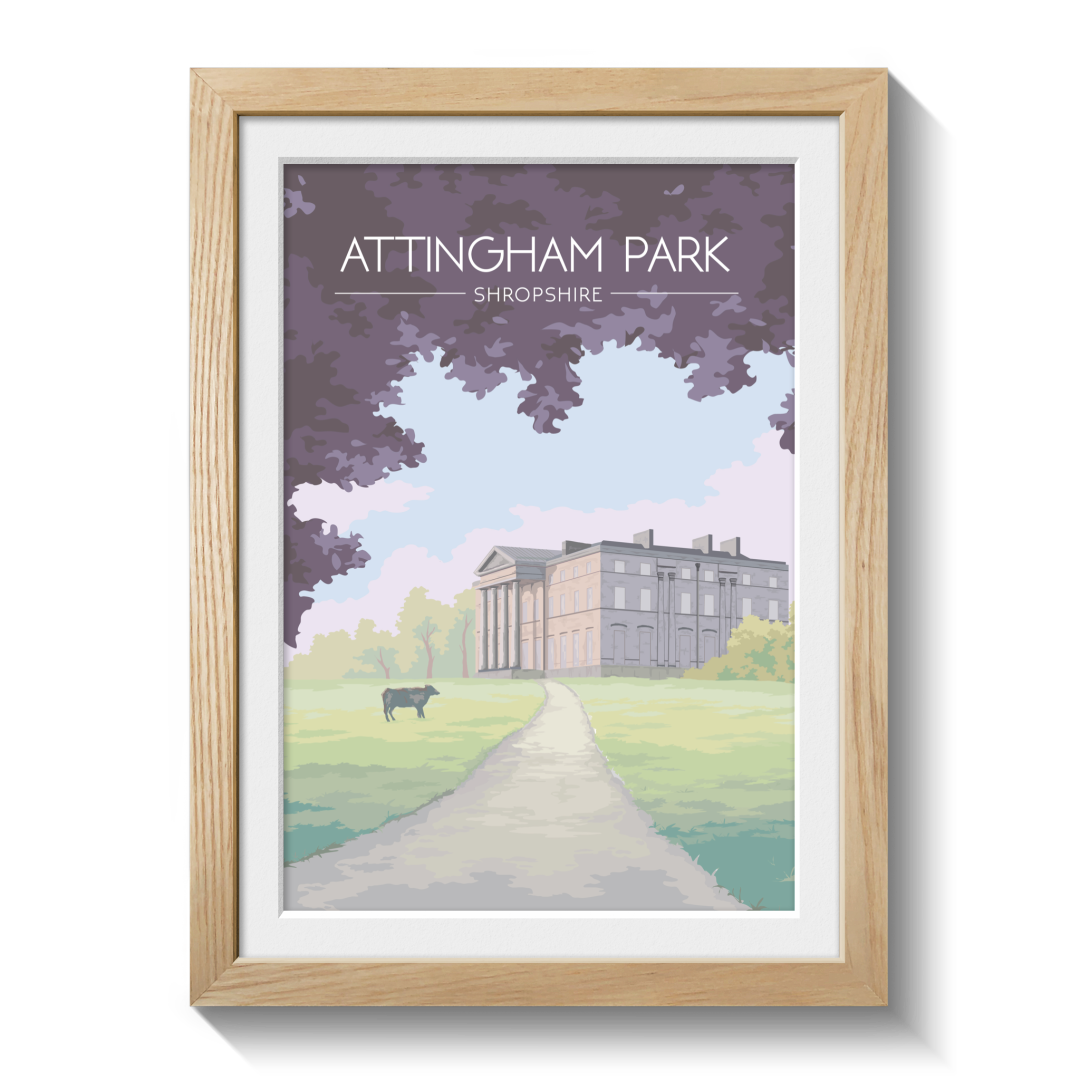 Attingham Park Shropshire Travel Poster
