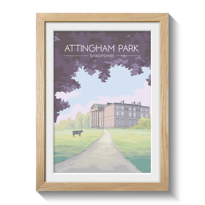 Attingham Park Shropshire Travel Poster