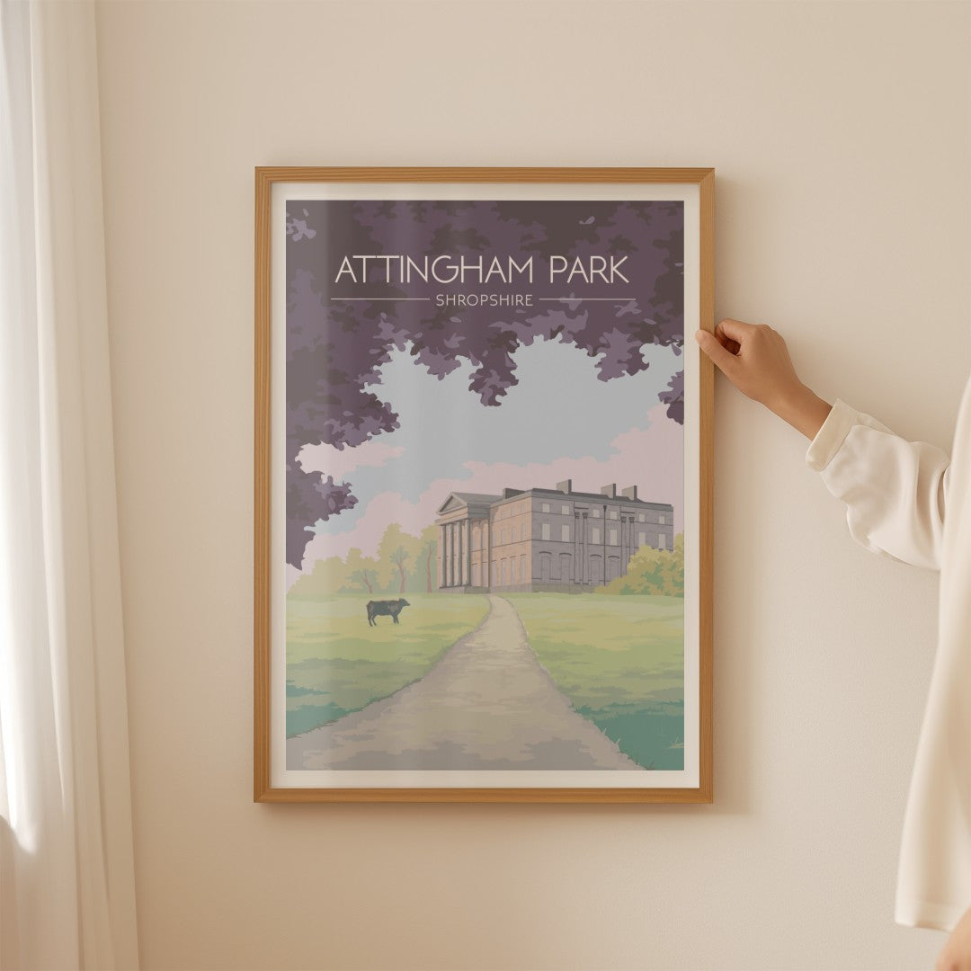 Attingham Park Shropshire Travel Poster