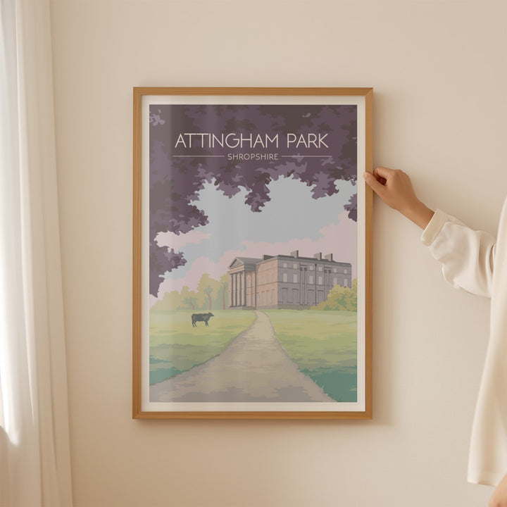 Attingham Park Shropshire Travel Poster
