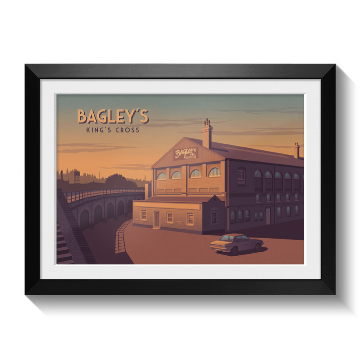 Bagleys Nightclub London Travel Poster