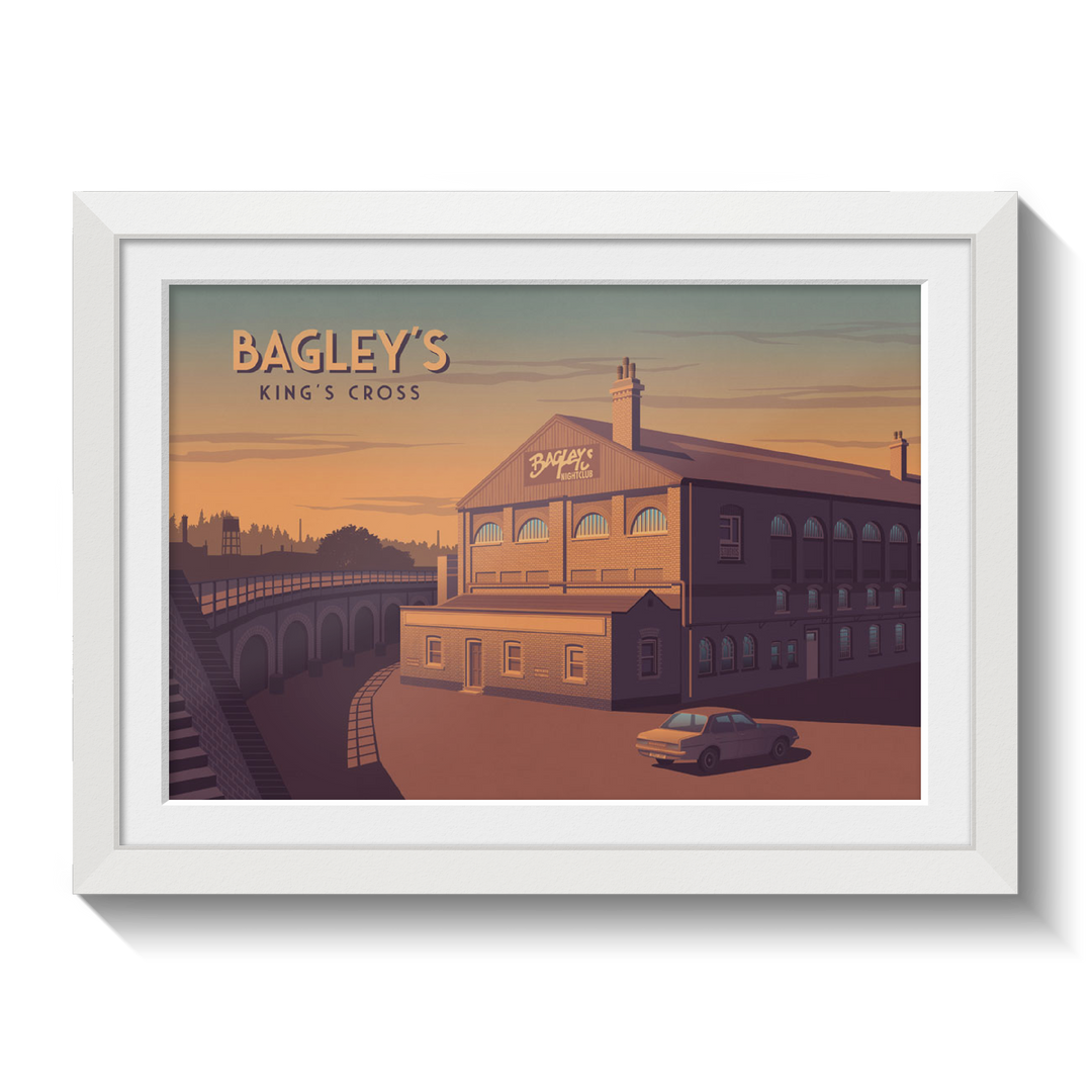 Bagleys Nightclub London Travel Poster