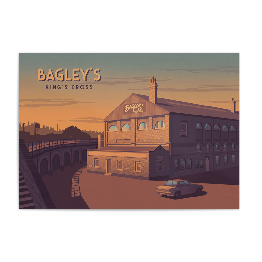 Bagleys Nightclub London Travel Poster