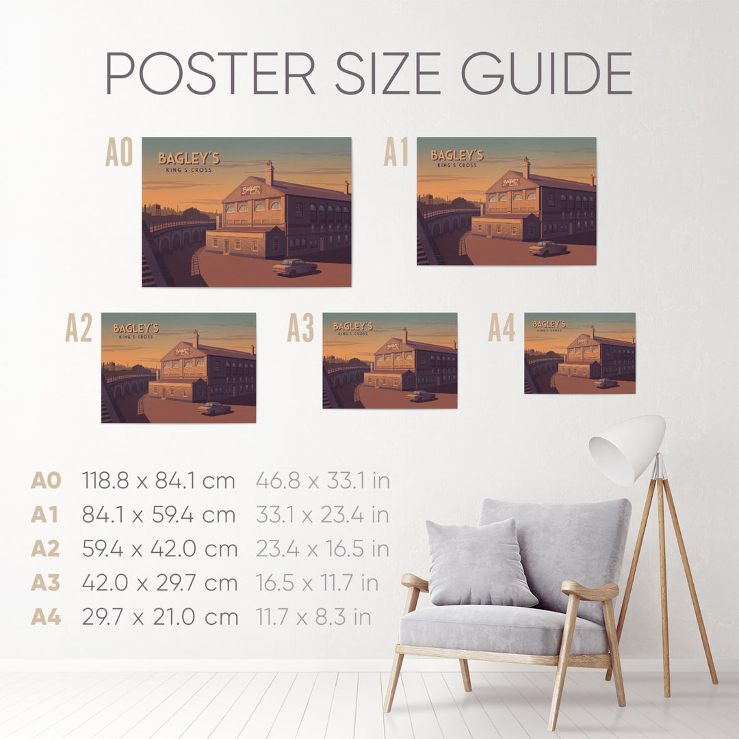 Bagleys Nightclub London Travel Poster