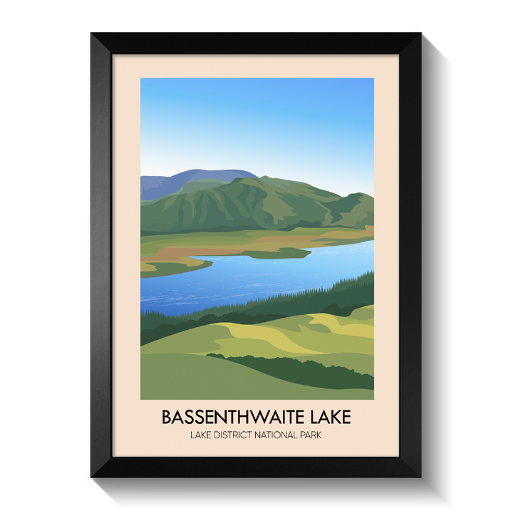 Bassenthwaite Lake District Travel Poster