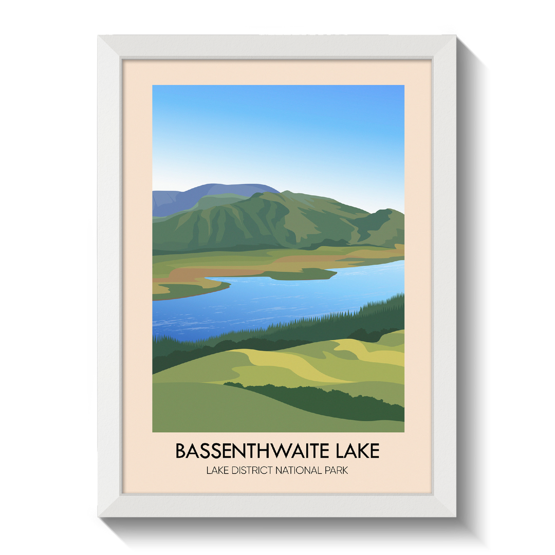 Bassenthwaite Lake District Travel Poster