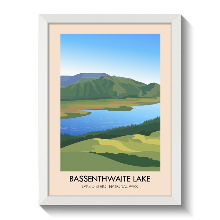 Bassenthwaite Lake District Travel Poster