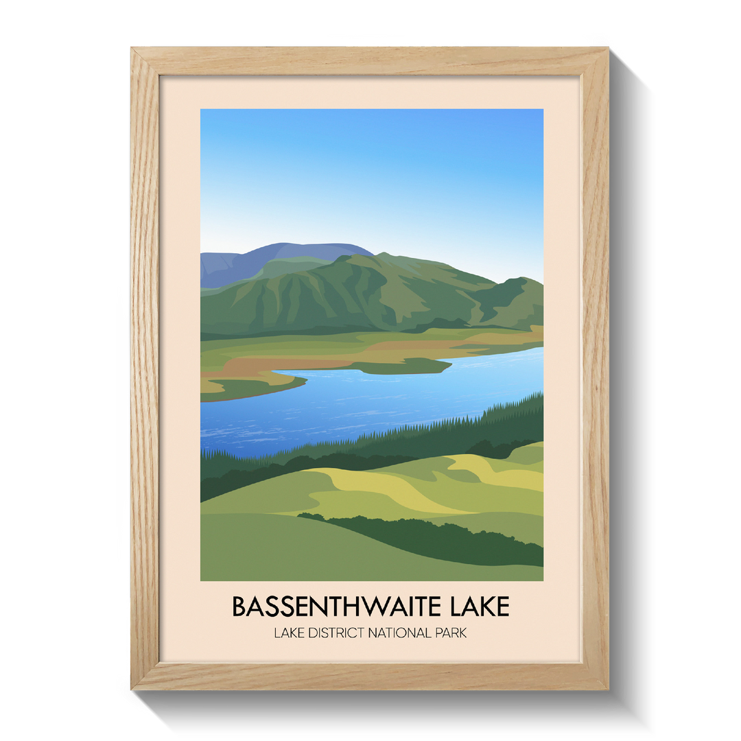 Bassenthwaite Lake District Travel Poster