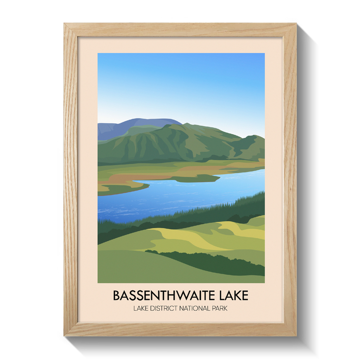 Bassenthwaite Lake District Travel Poster