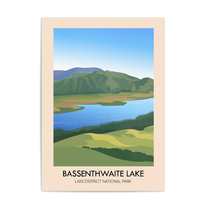 Bassenthwaite Lake District Travel Poster
