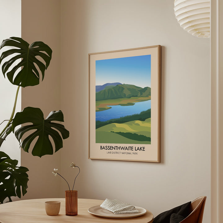 Bassenthwaite Lake District Travel Poster