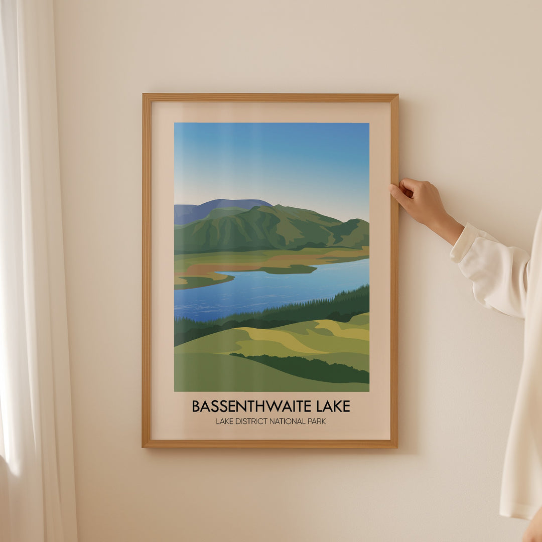 Bassenthwaite Lake District Travel Poster