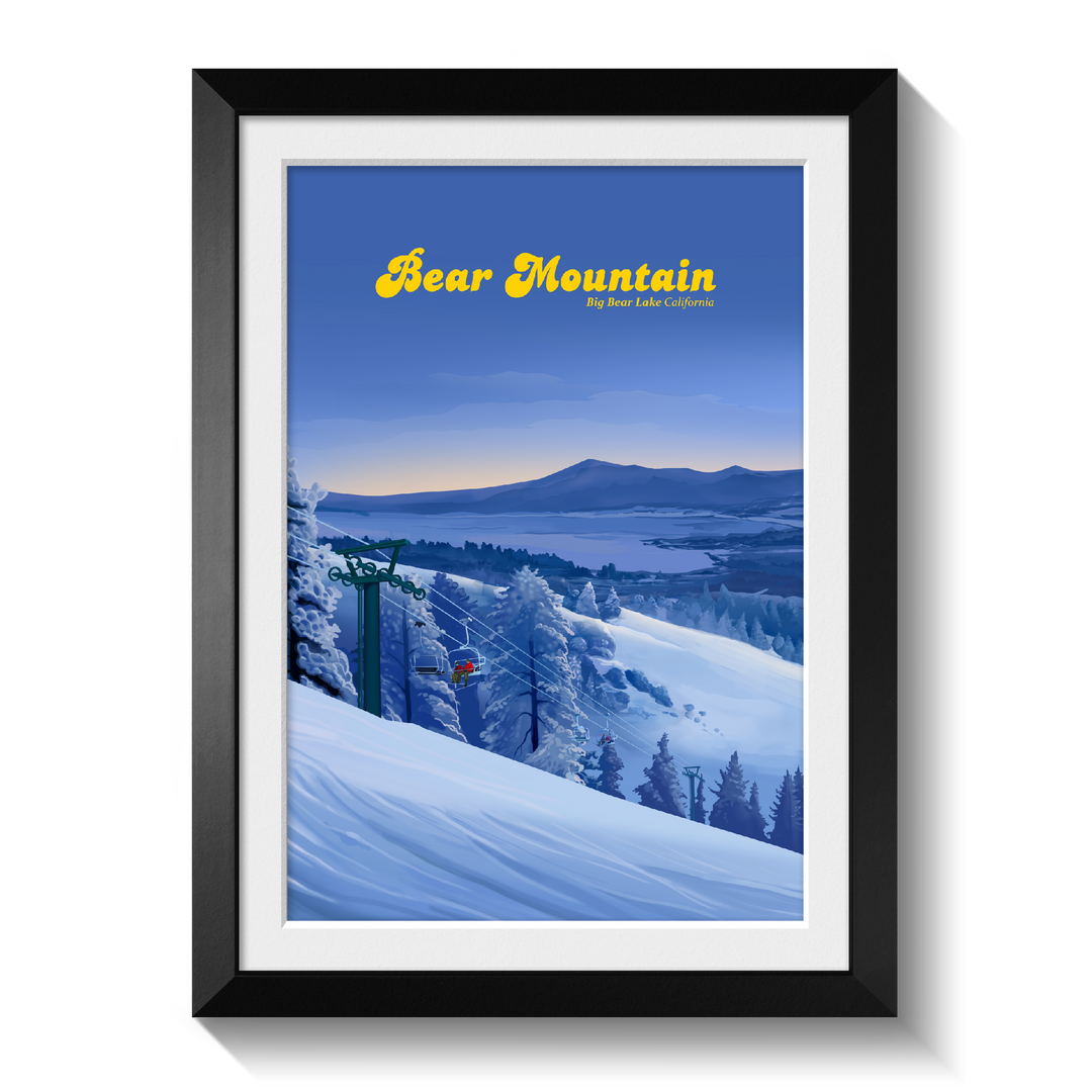 Bear Mountain Ski Resort Travel Poster