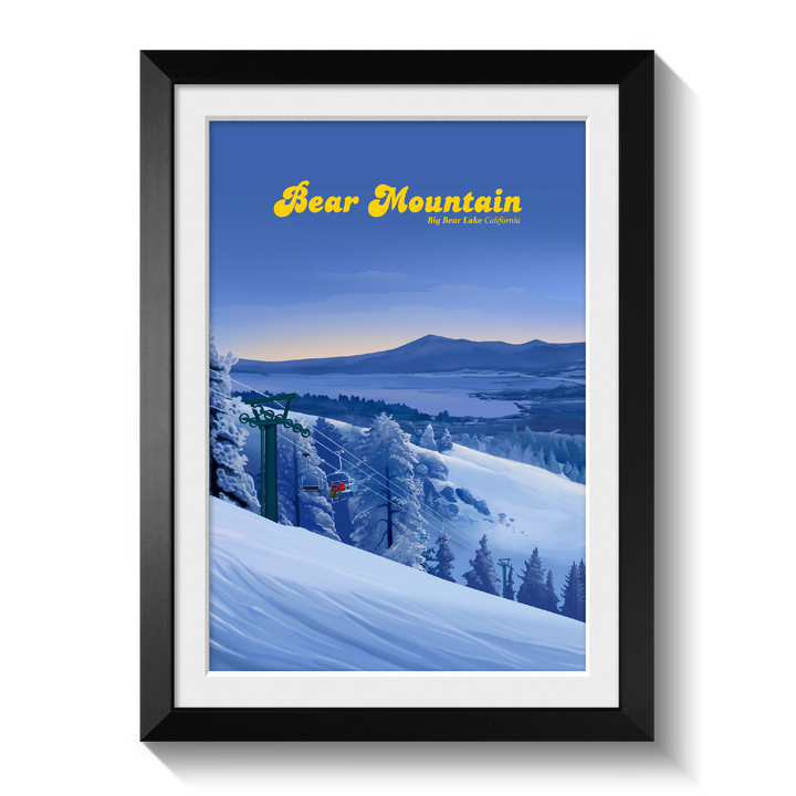 Bear Mountain Ski Resort Travel Poster