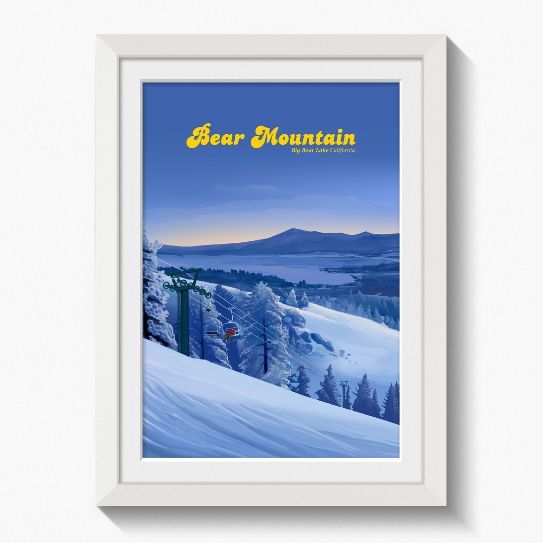 Bear Mountain Ski Resort Travel Poster