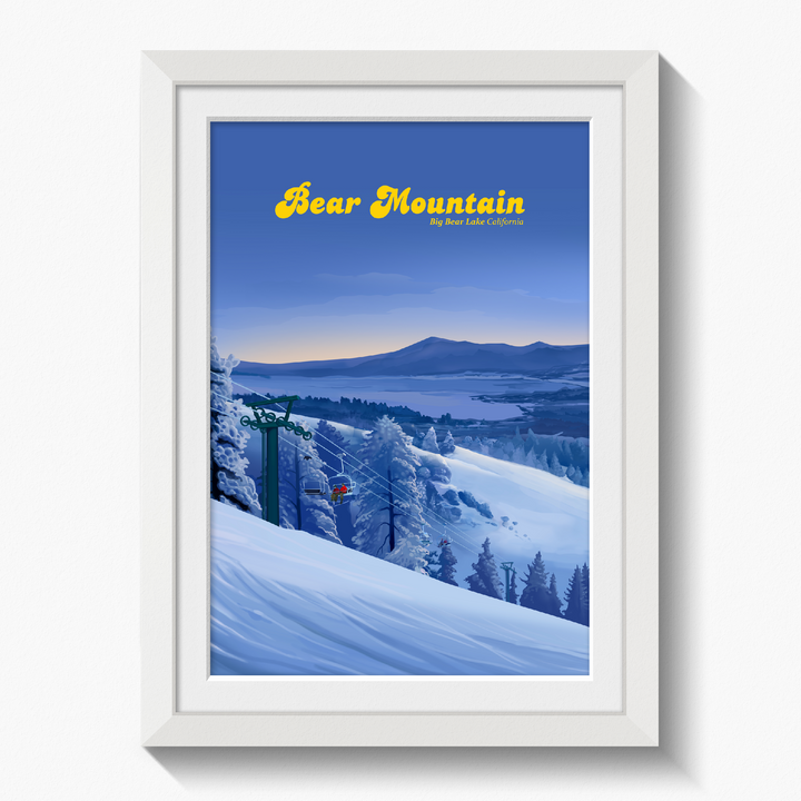 Bear Mountain Ski Resort Travel Poster