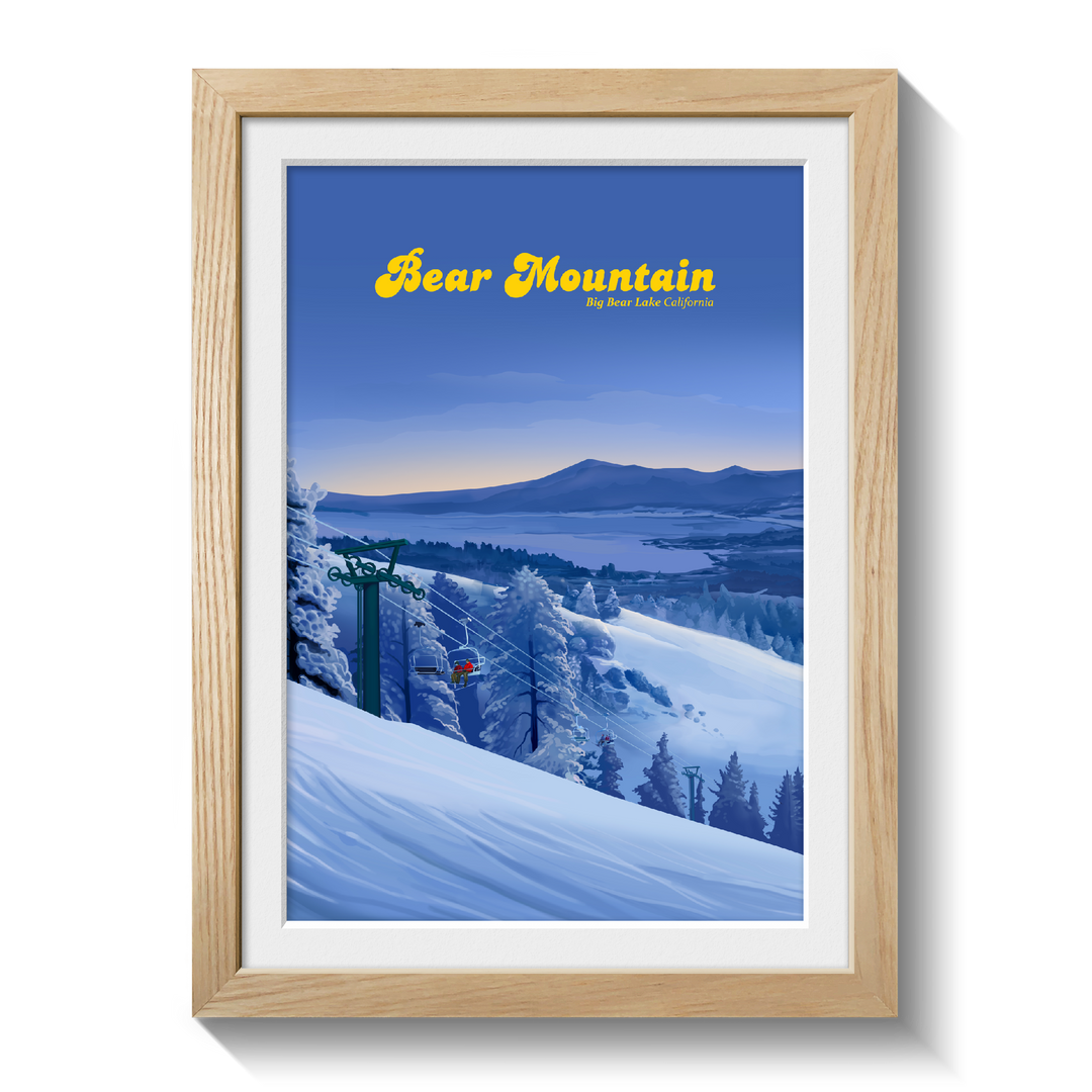 Bear Mountain Ski Resort Travel Poster
