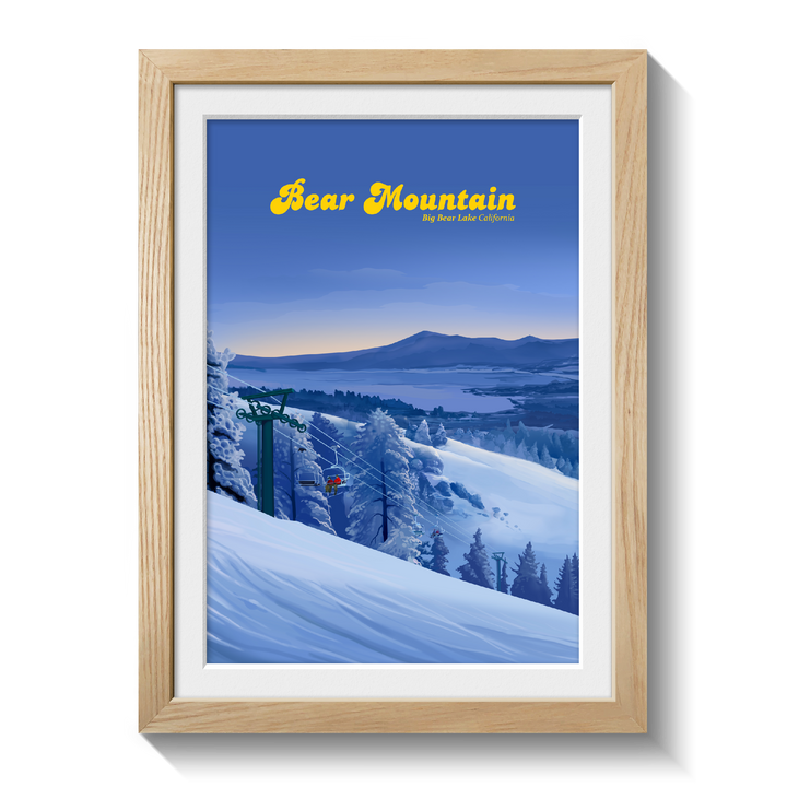 Bear Mountain Ski Resort Travel Poster