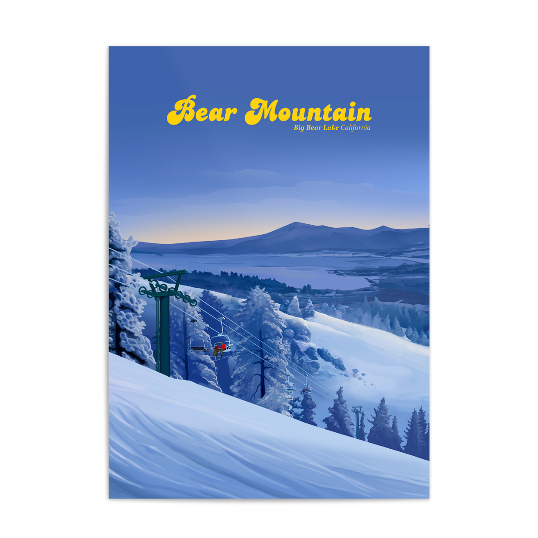Bear Mountain Ski Resort Travel Poster