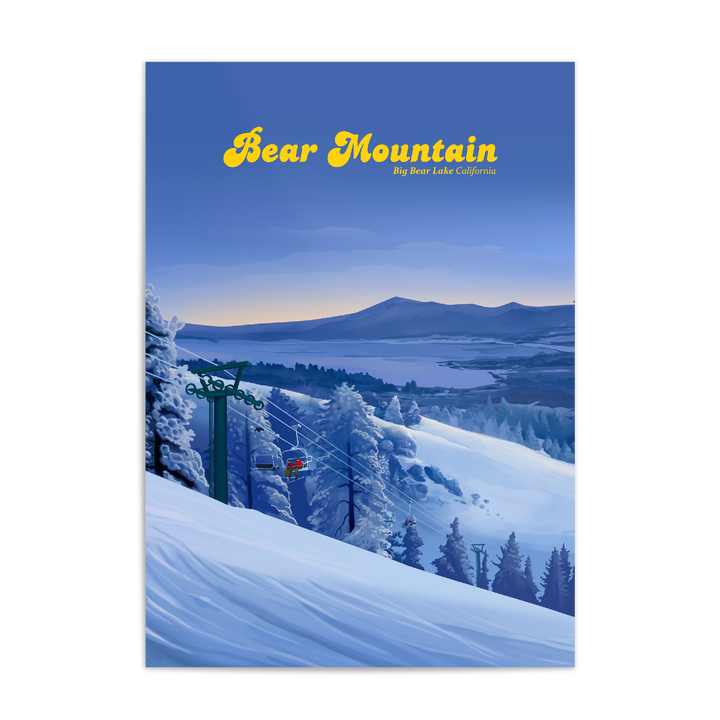 Bear Mountain Ski Resort Travel Poster