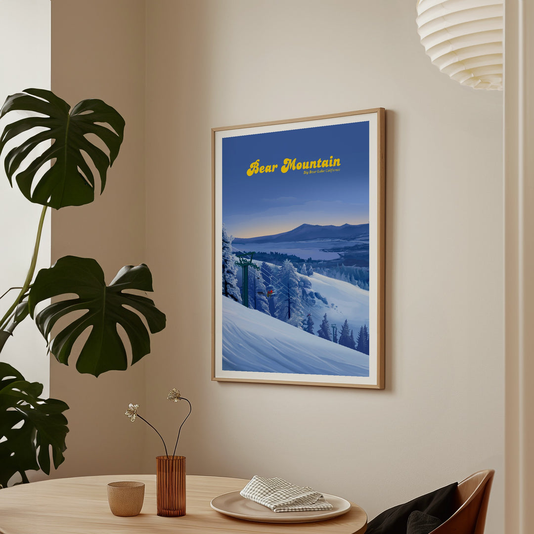 Bear Mountain Ski Resort Travel Poster