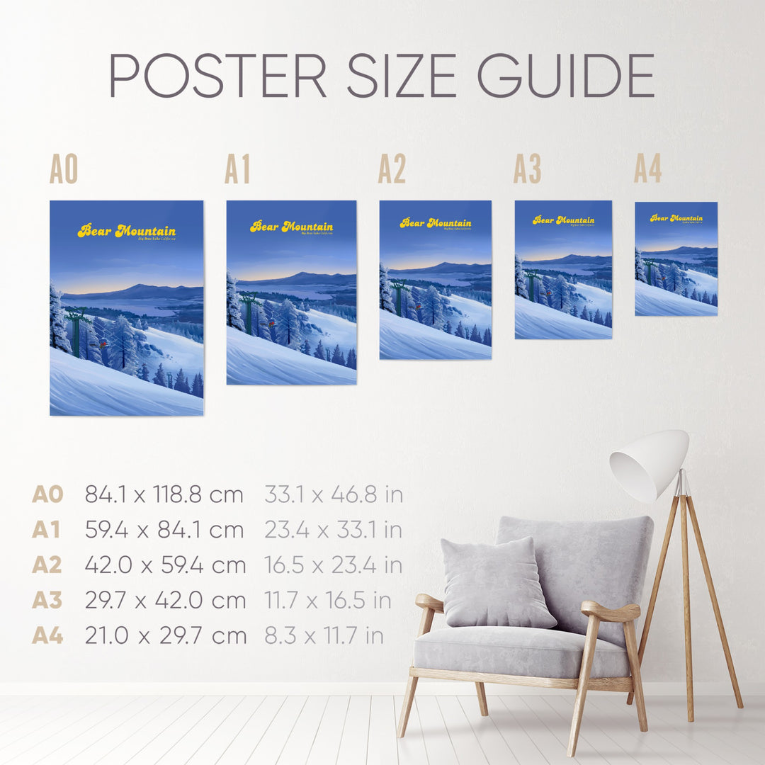 Bear Mountain Ski Resort Travel Poster