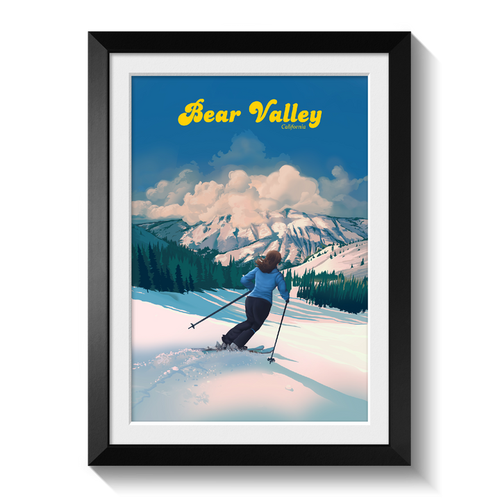 Bear Valley Ski Resort Travel Poster