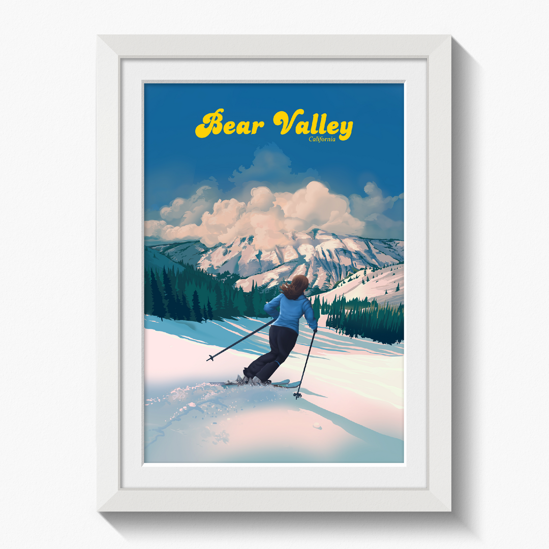 Bear Valley Ski Resort Travel Poster