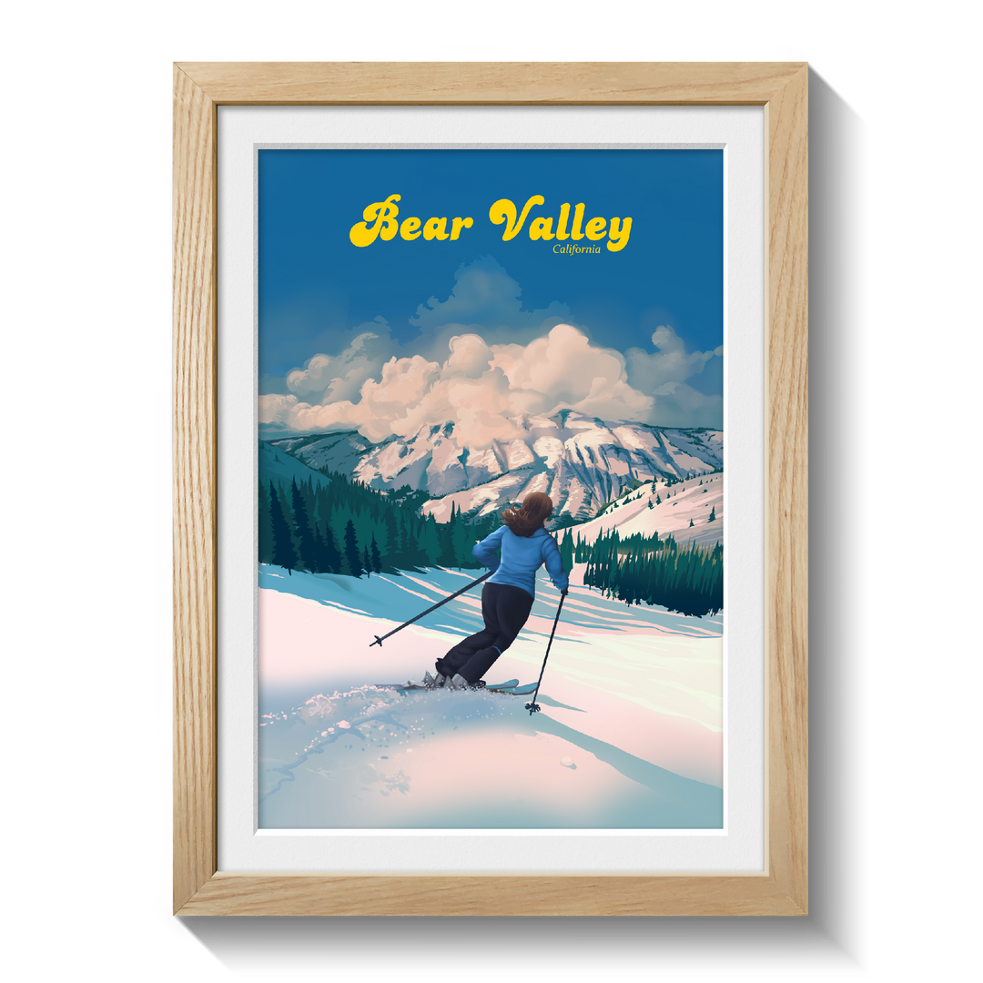 Bear Valley Ski Resort Travel Poster