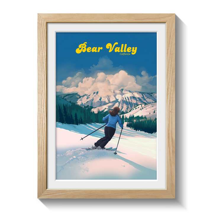Bear Valley Ski Resort Travel Poster