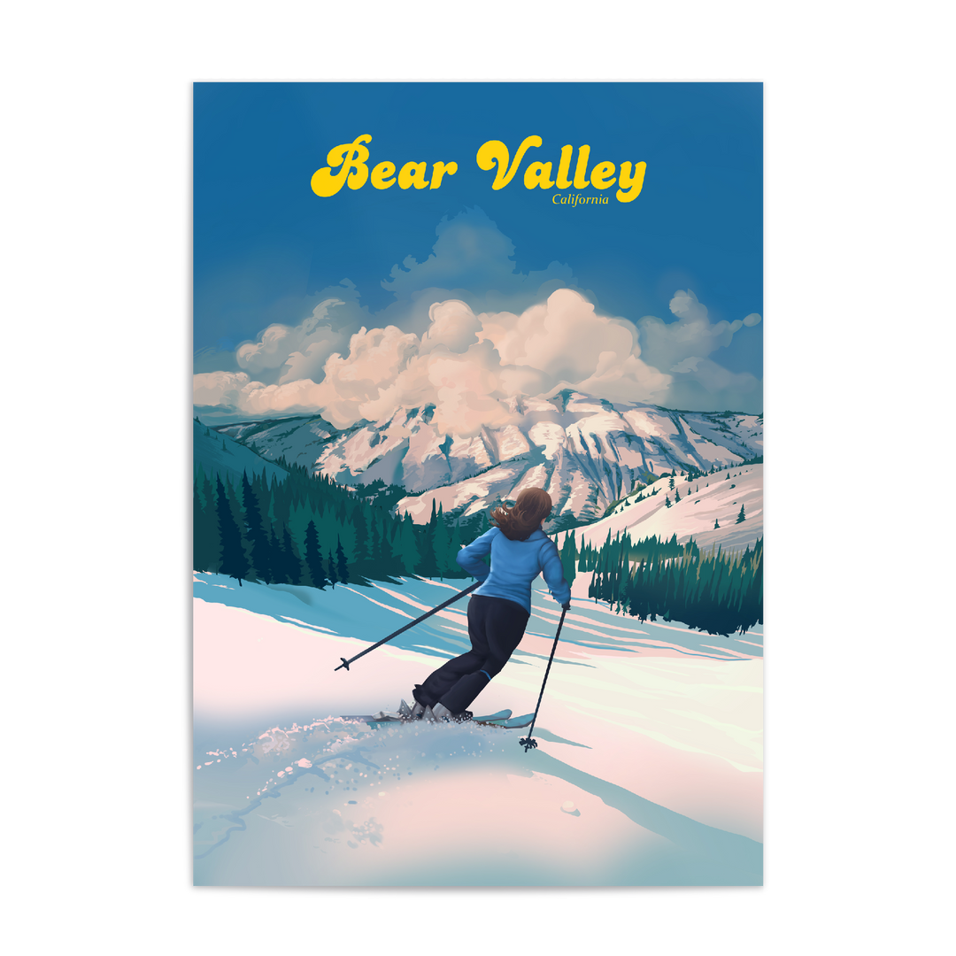 Bear Valley Ski Resort Travel Poster