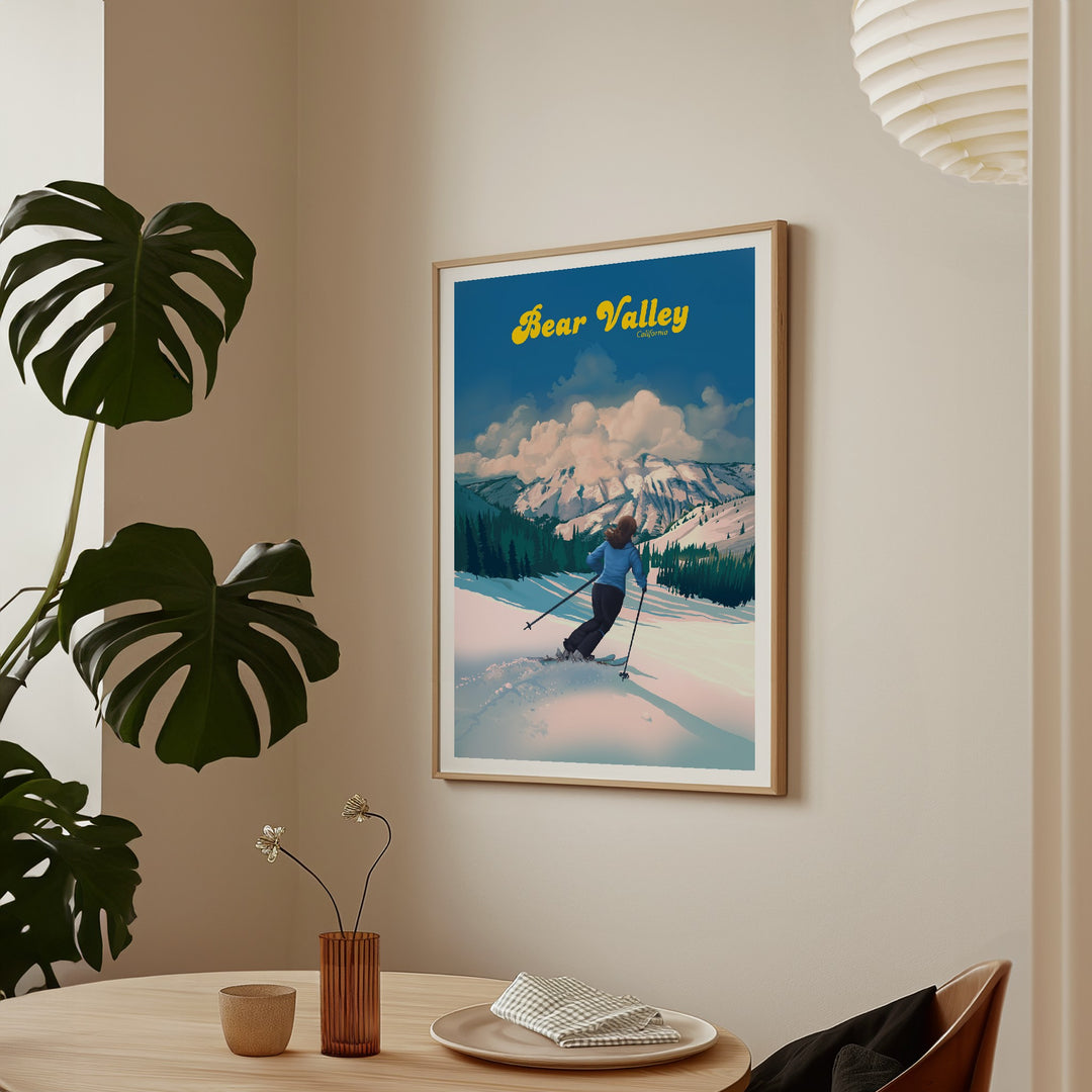 Bear Valley Ski Resort Travel Poster