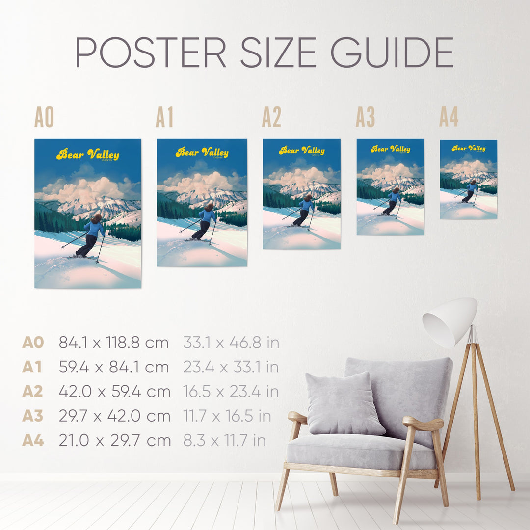 Bear Valley Ski Resort Travel Poster