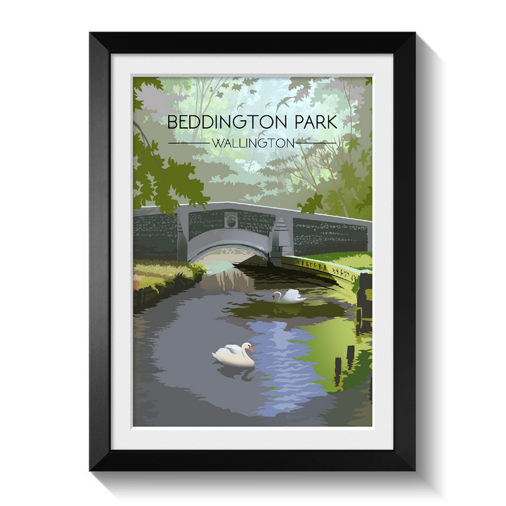 Beddington Park Wallington Travel Poster