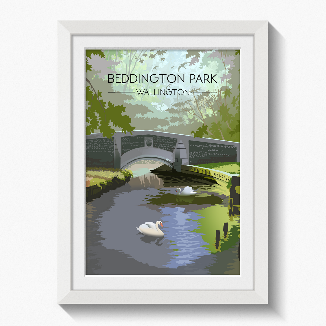 Beddington Park Wallington Travel Poster