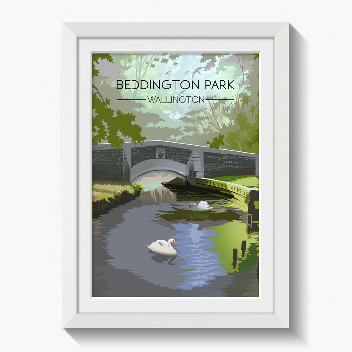 Beddington Park Wallington Travel Poster