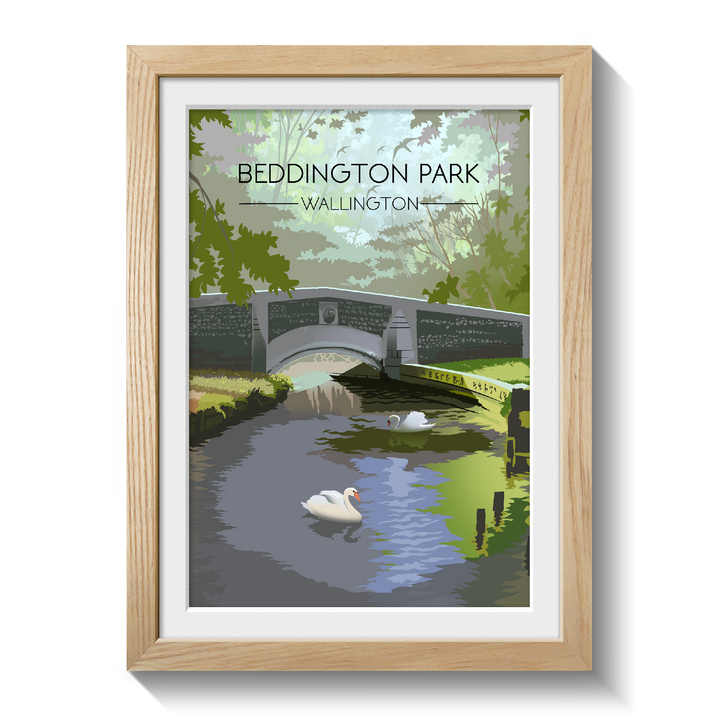 Beddington Park Wallington Travel Poster