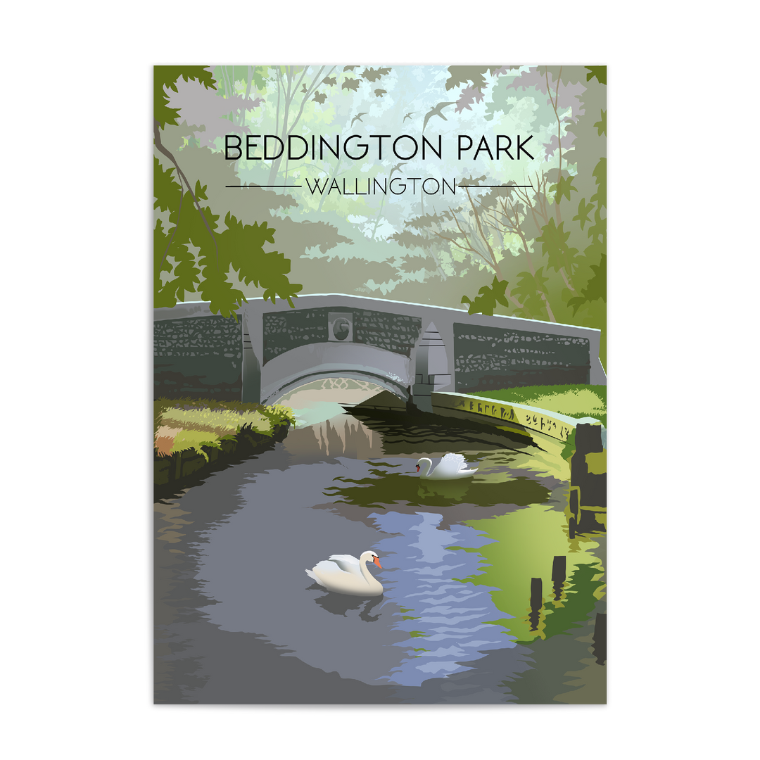 Beddington Park Wallington Travel Poster