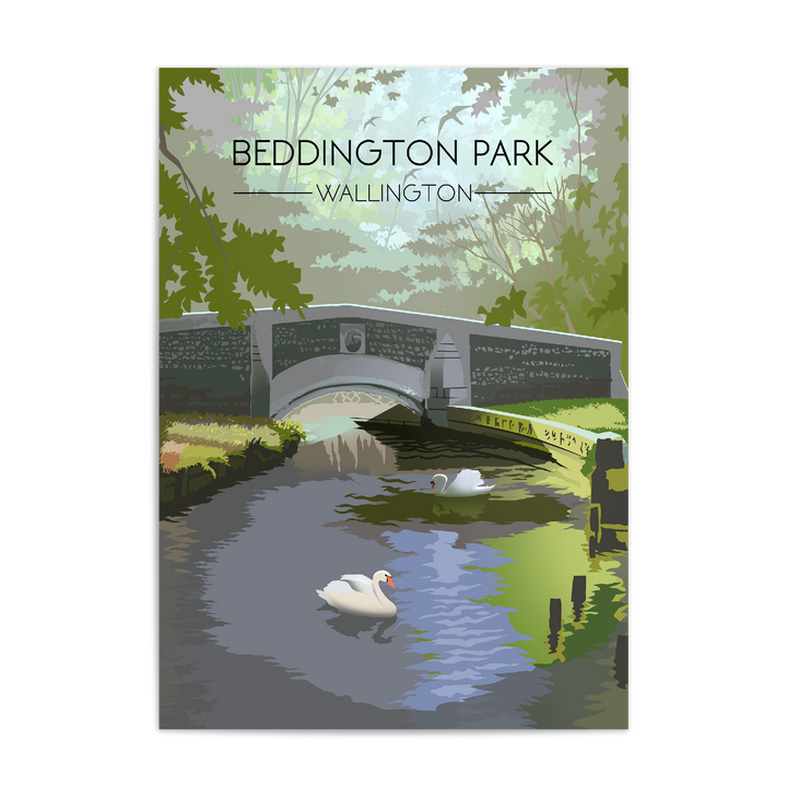 Beddington Park Wallington Travel Poster