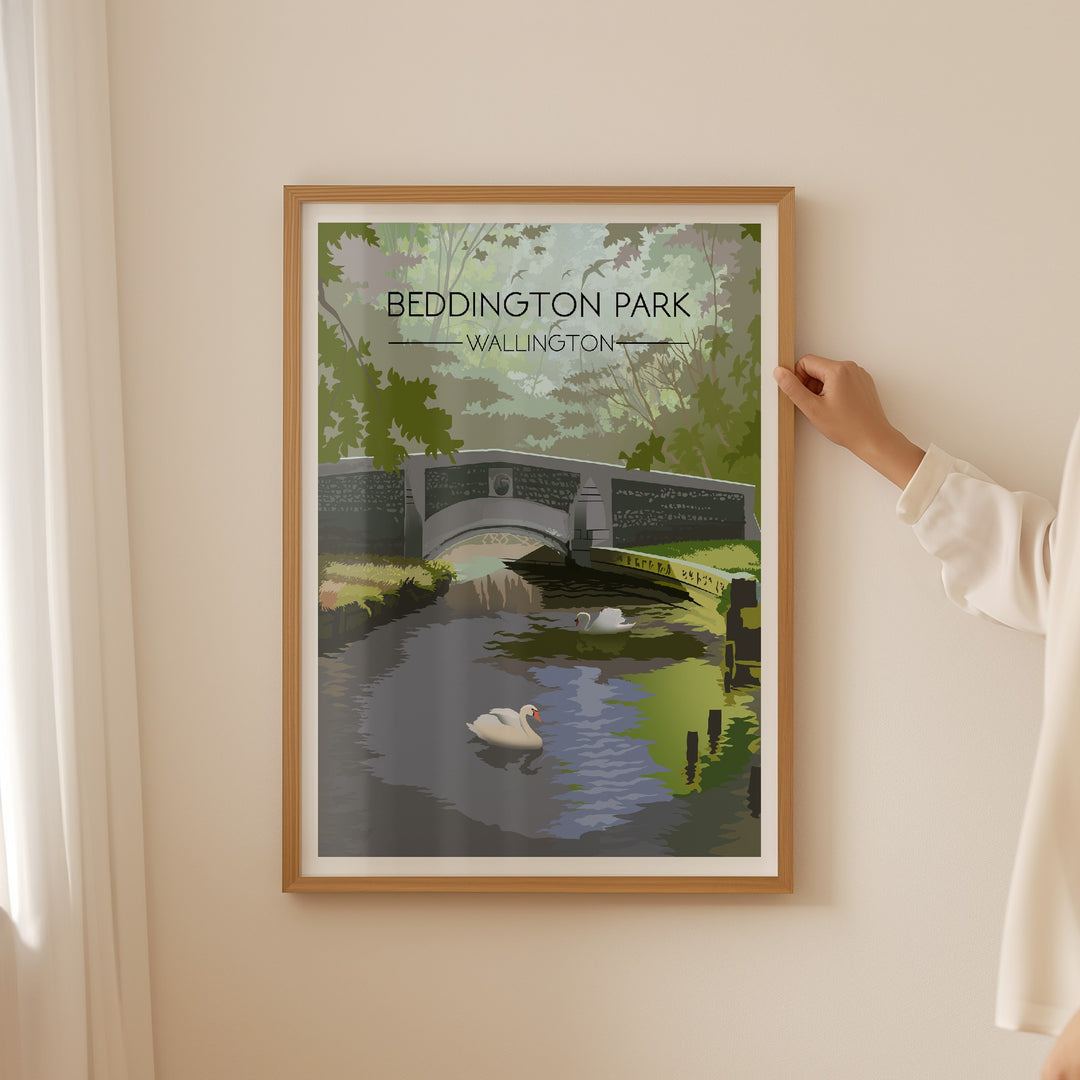 Beddington Park Wallington Travel Poster