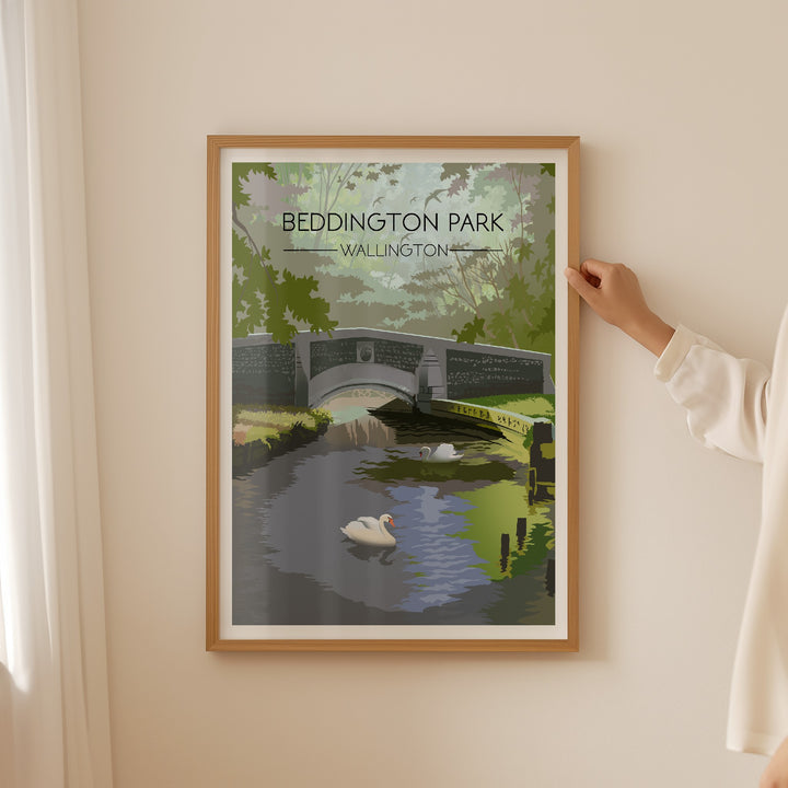 Beddington Park Wallington Travel Poster