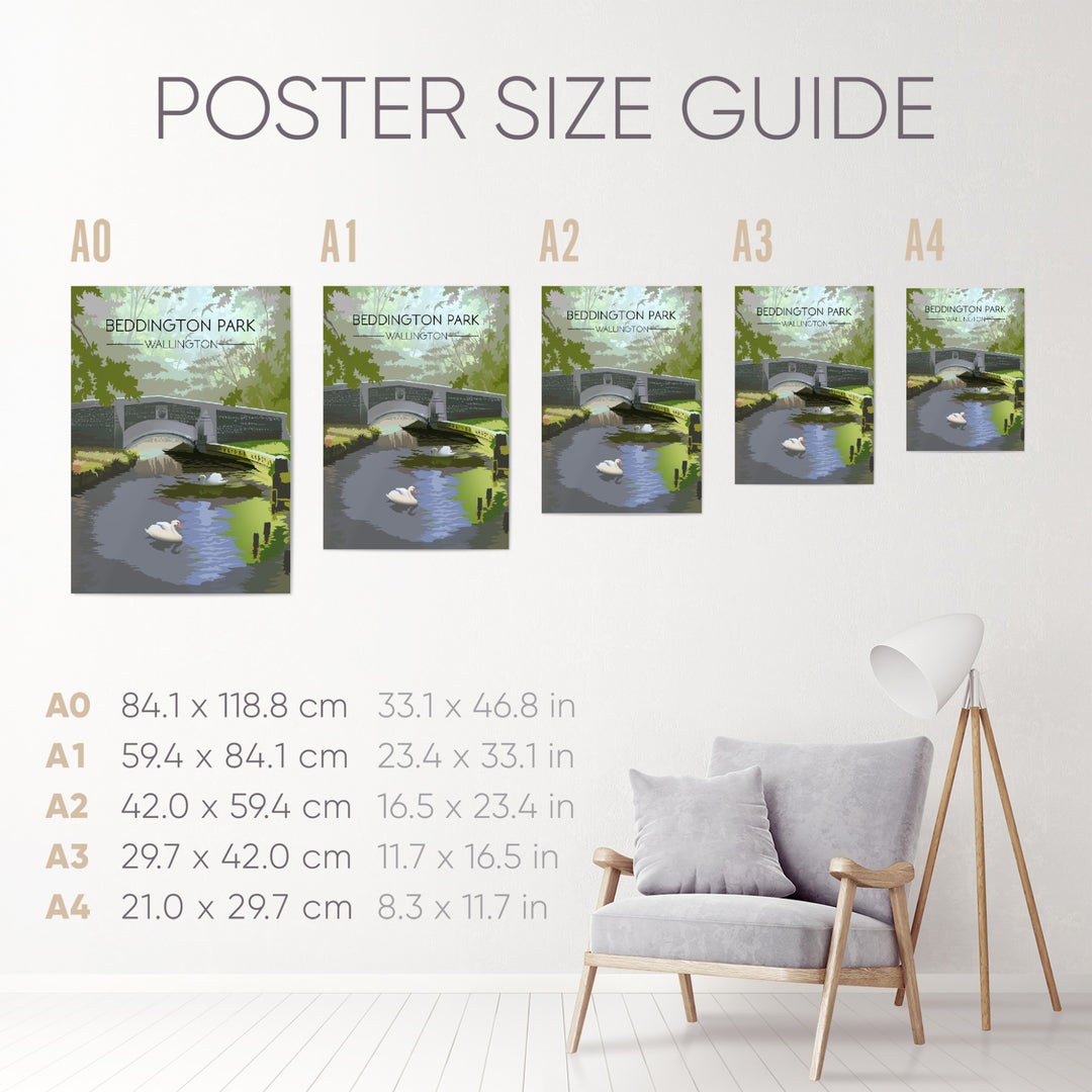 Beddington Park Wallington Travel Poster
