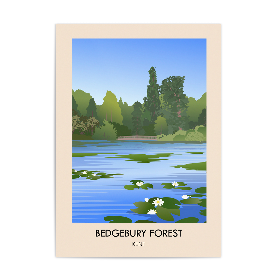 Bedgebury Forest Kent Travel Poster