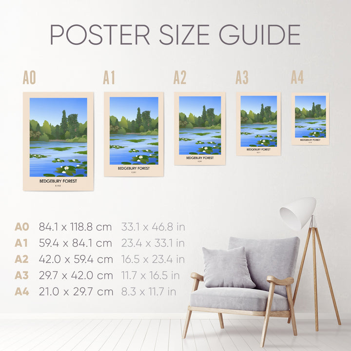 Bedgebury Forest Kent Travel Poster